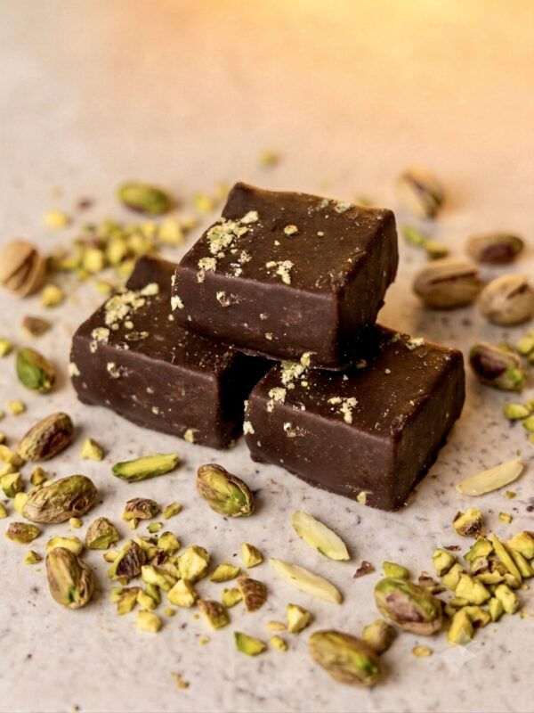 bonbon chocolat pâte d'amande et pistache